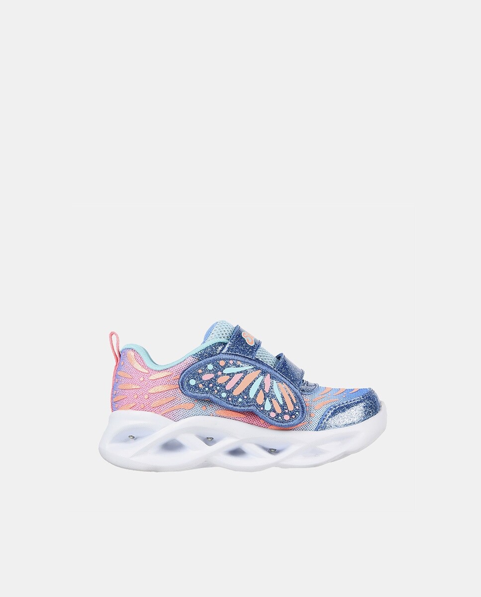

Кроссовки для маленьких девочек S Lights Twisty Brights с подсветкой Skechers, синий