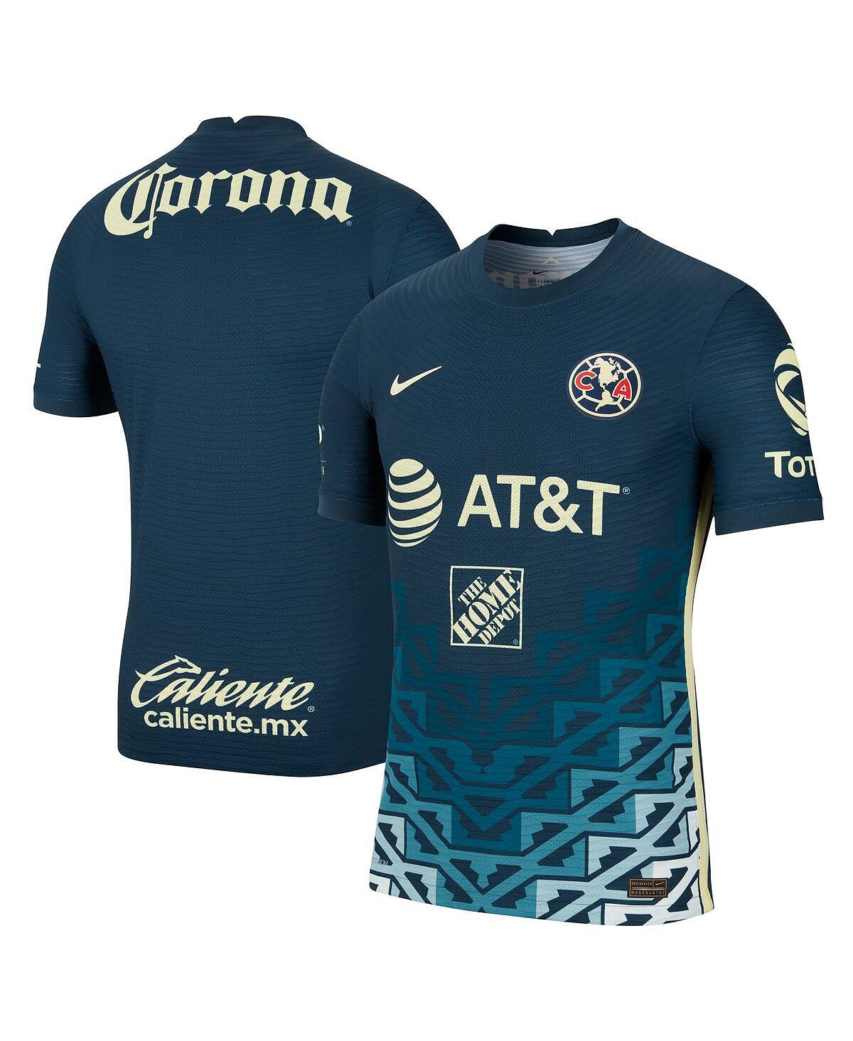 цена Мужская футболка navy club america 2021/22 away vapor match authentic jersey Nike, синий