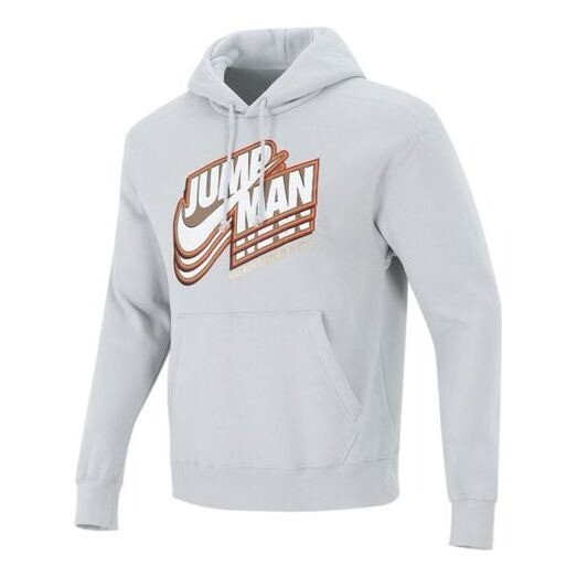 

Худи Nike Air Jordan Jumpman Men's Fleece, светло-серый/оранжевый