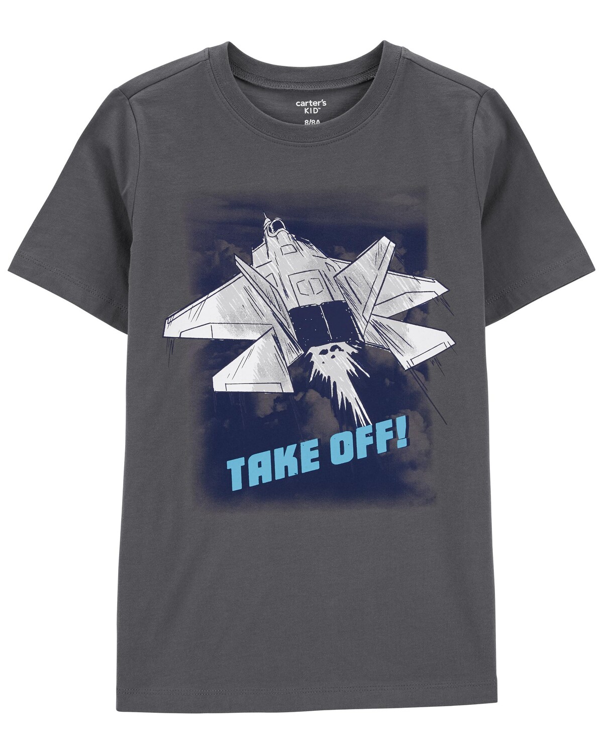 

Футболка Kid Take Off Fighter Jet из джерси Carter's, серый