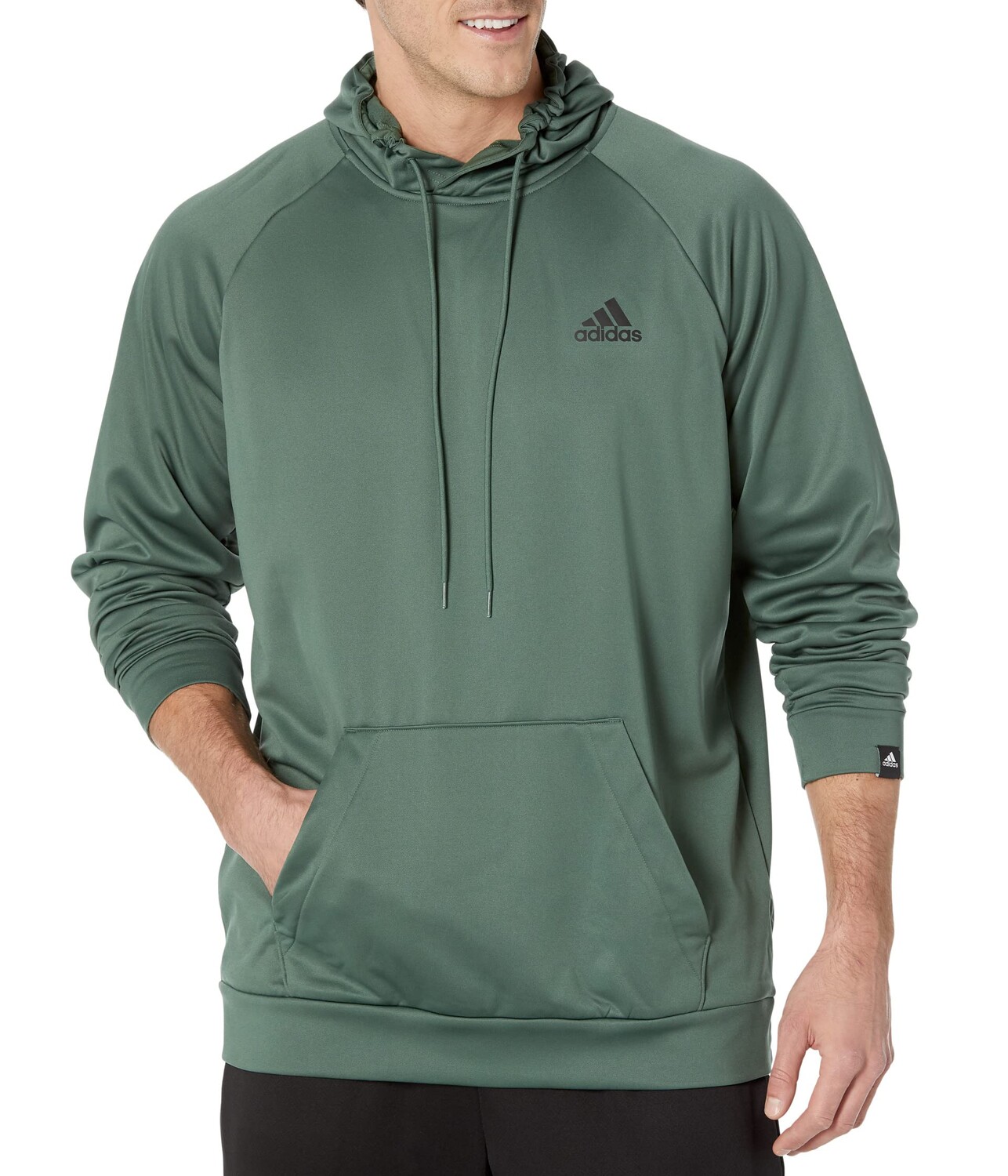 

Толстовка Adidas Big & Tall Game & Go Small Logo, темно-зеленый, Серый