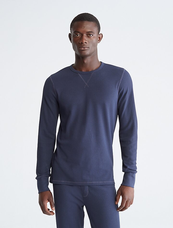 

Толстовка для сна с круглым вырезом Thermal Lounge Calvin Klein, синий