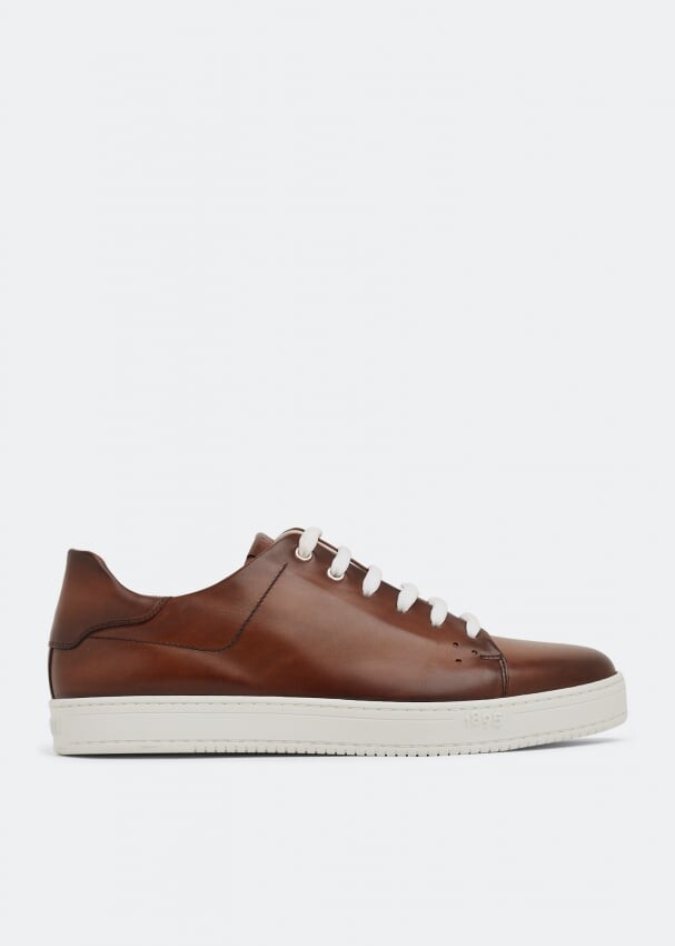 

Кроссовки BERLUTI Playtime leather sneakers, коричневый