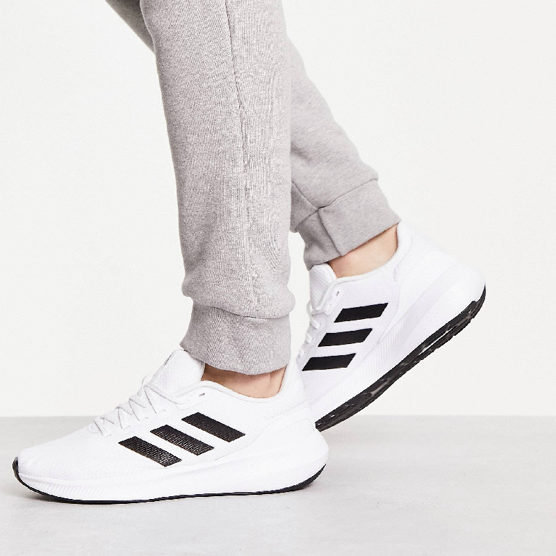Мужские кроссовки Adidas Running Run Falcon 3.0, белый/черный белые текстильные кроссовки overcome