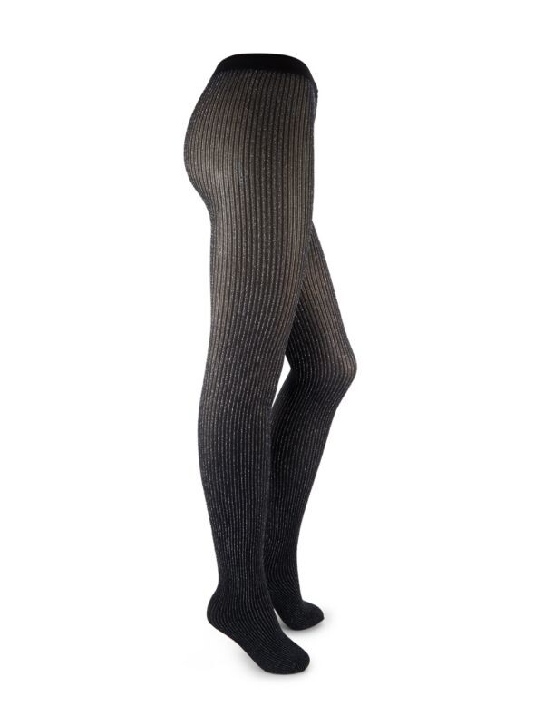 

Блестящие колготки Wolford в рубчик с блестками dora, черный/серебрянный