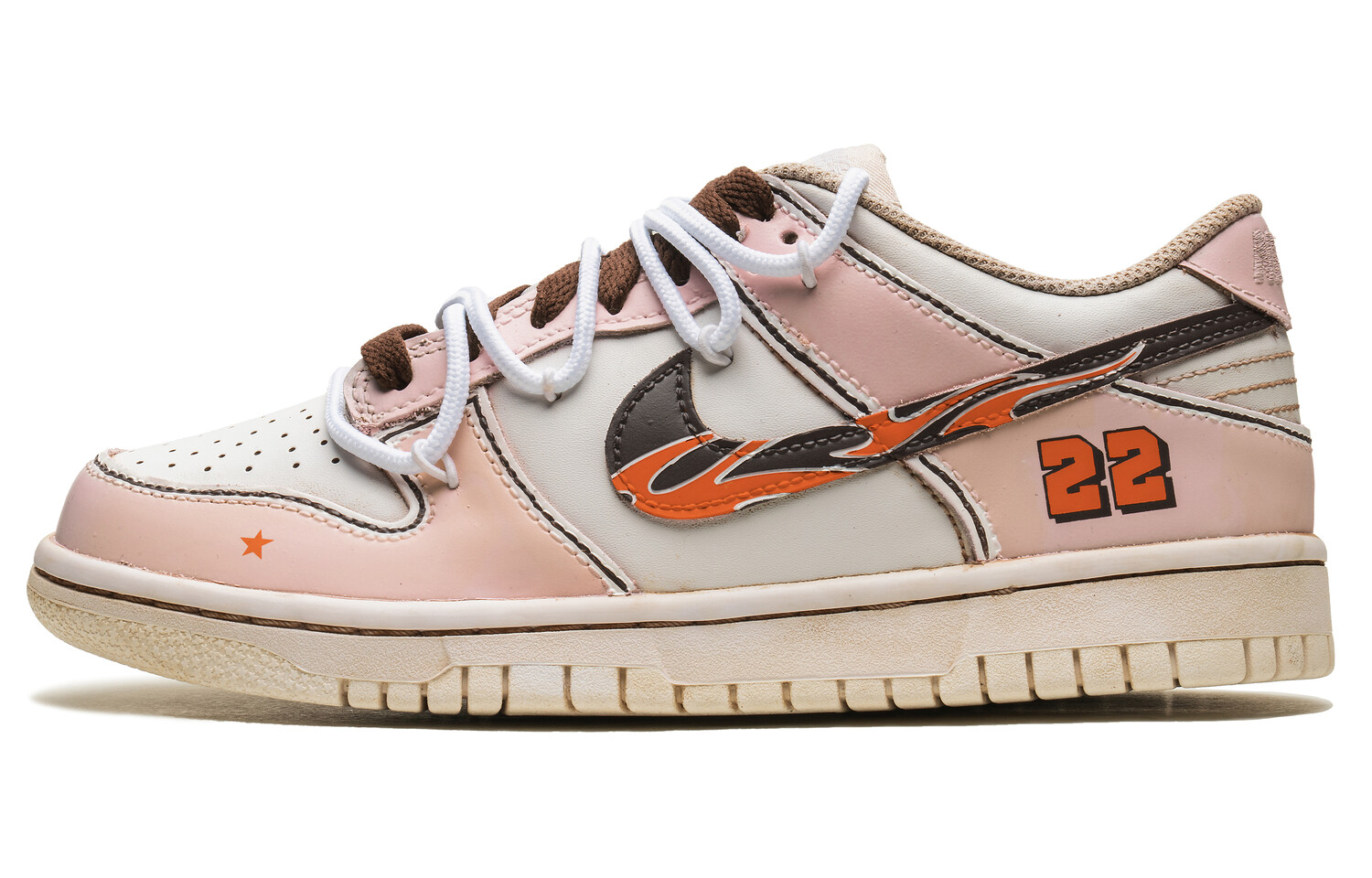 

Кроссовки Nike Dunk Skateboarding Shoes Women's Low-top Pink/white, розовый
