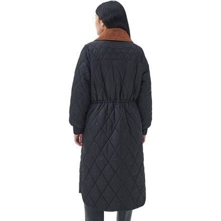 Стеганая куртка Marsett - женская Barbour, цвет Black/Black/Sage Tartan цена и фото