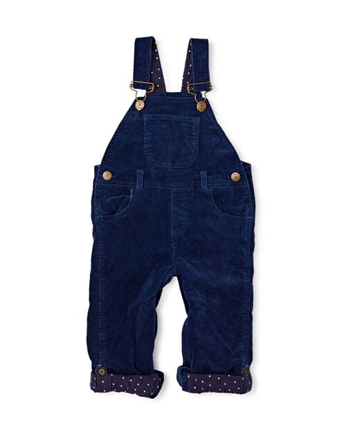 

Вельветовый комбинезон унисекс темно-синего цвета Dotty Dungarees, цвет Blue, Синий