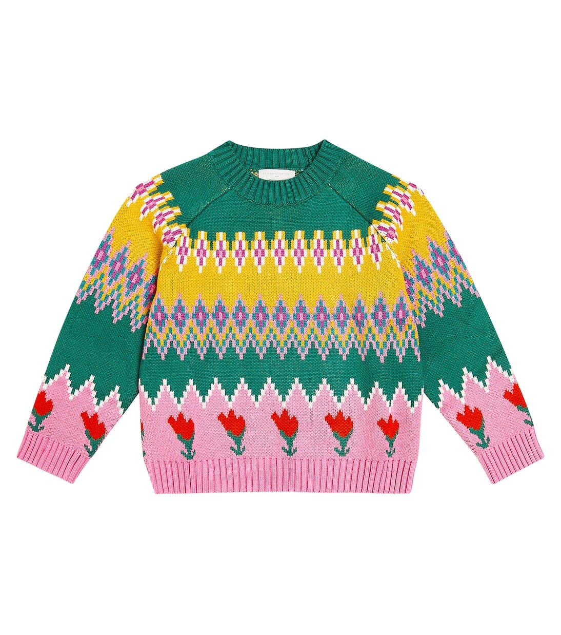 

Свитер из хлопка и шерсти Stella Mccartney Kids, мультиколор