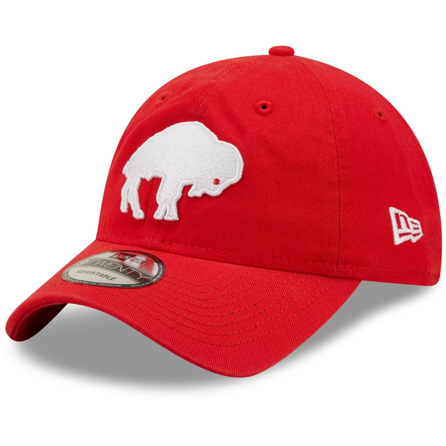 

Мужская регулируемая шляпа New Era Red Buffalo Bills Core Classic 2.0 с историческим логотипом 9TWENTY