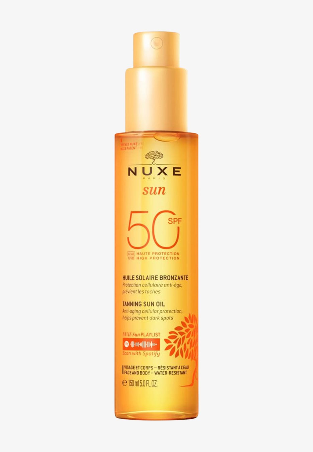 Солнцезащитный крем Tanning Sun Oil High Protection Spf50 Face And Body 150Ml NUXE nuxe sun tanning oil spf10 face and body 150 ml