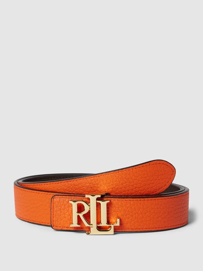 

Двусторонний ремень со штифтовой пряжкой Lauren Ralph Lauren, шоколадно-коричневый