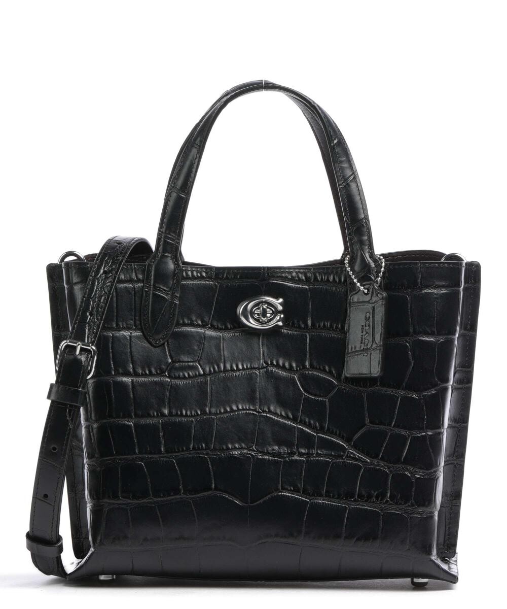 

Сумочка Willow из тисненой кожи Coach, черный