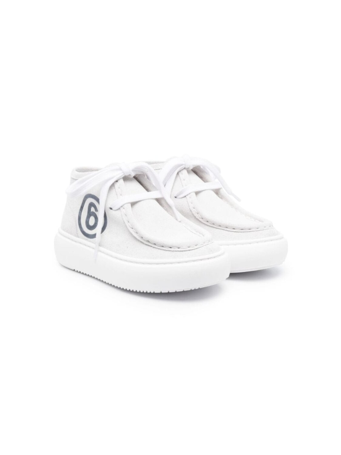 

MM6 Maison Margiela Kids высокие кроссовки на шнуровке, белый