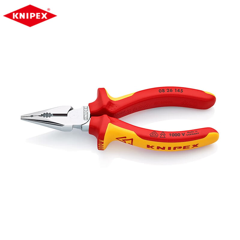 KNIPEX 145 мм изолированные остроконечные кусачки для проволоки, острогубцы, диагональные плоскогубцы, плоскогубцы для электрика 08 26 145