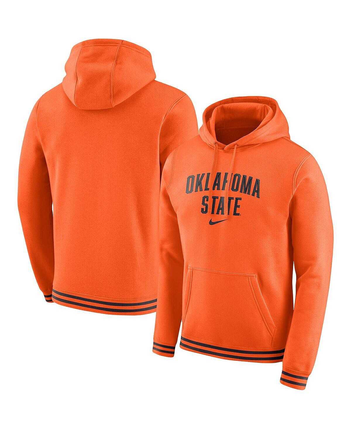 

Мужской оранжевый пуловер в стиле ретро с капюшоном Oklahoma State Cowboys Nike
