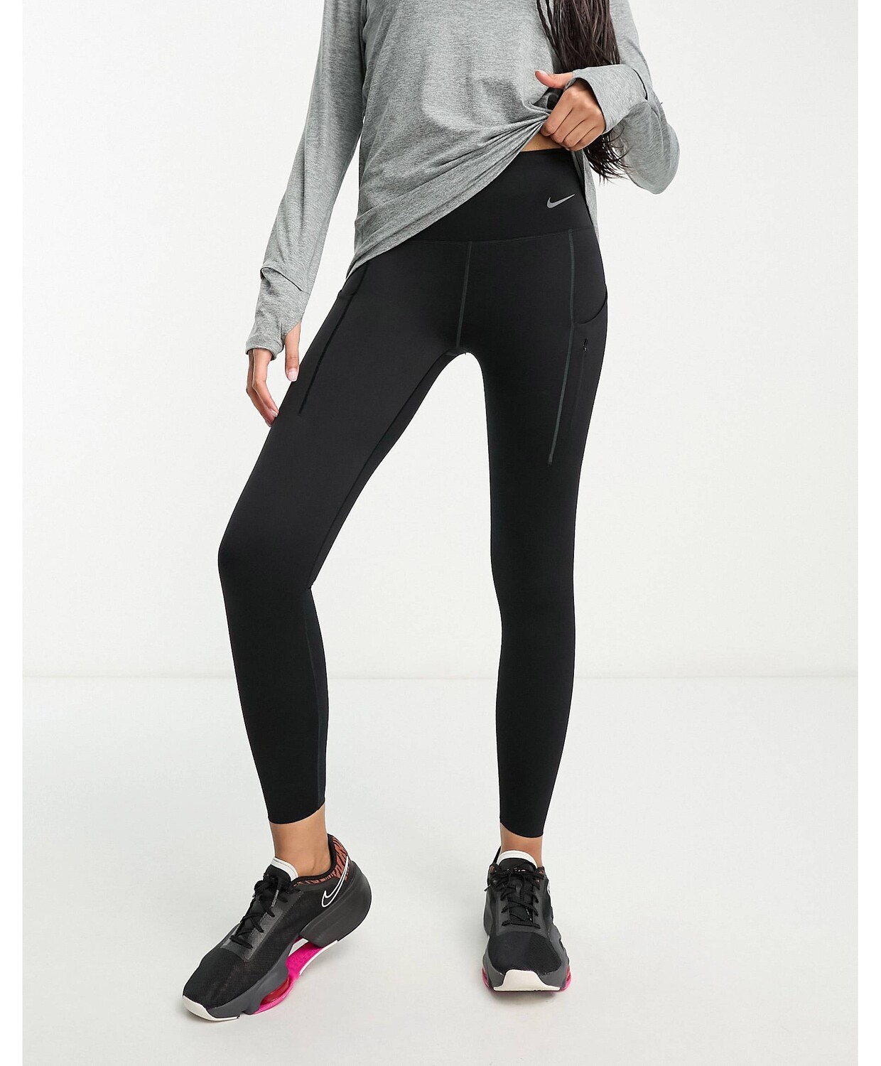 

Черные леггинсы Nike Running Dri-Fit Go 7/8, Черный