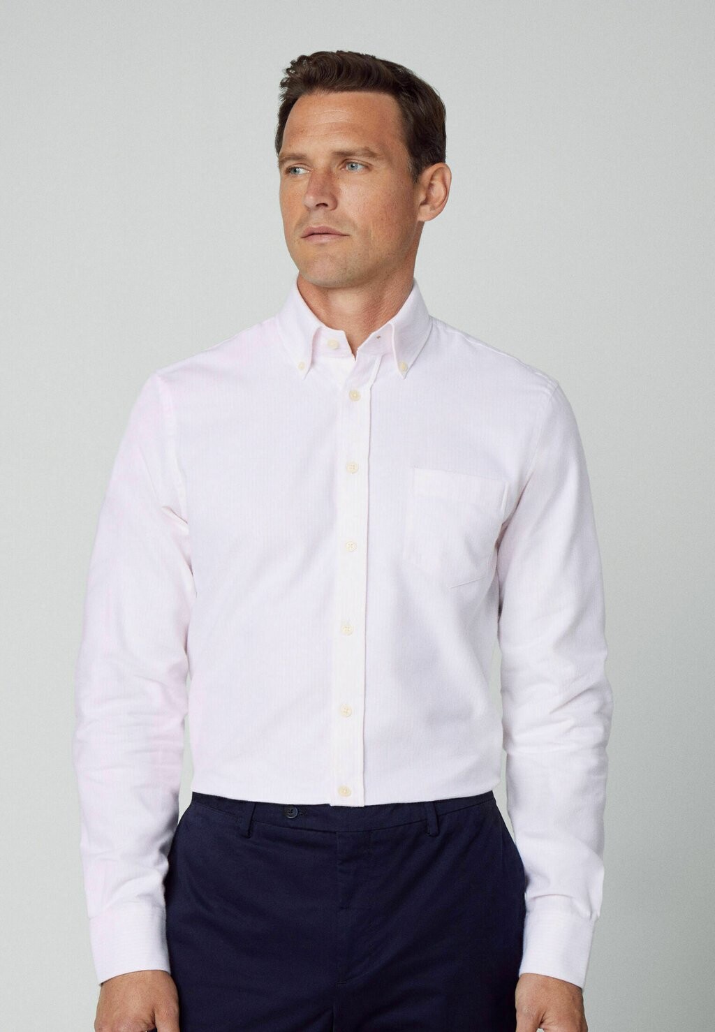 

Рубашка BRUSHED OXFORD Hackett London, цвет white pink