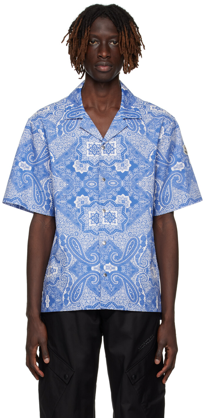

Синяя рубашка Camicia Moncler