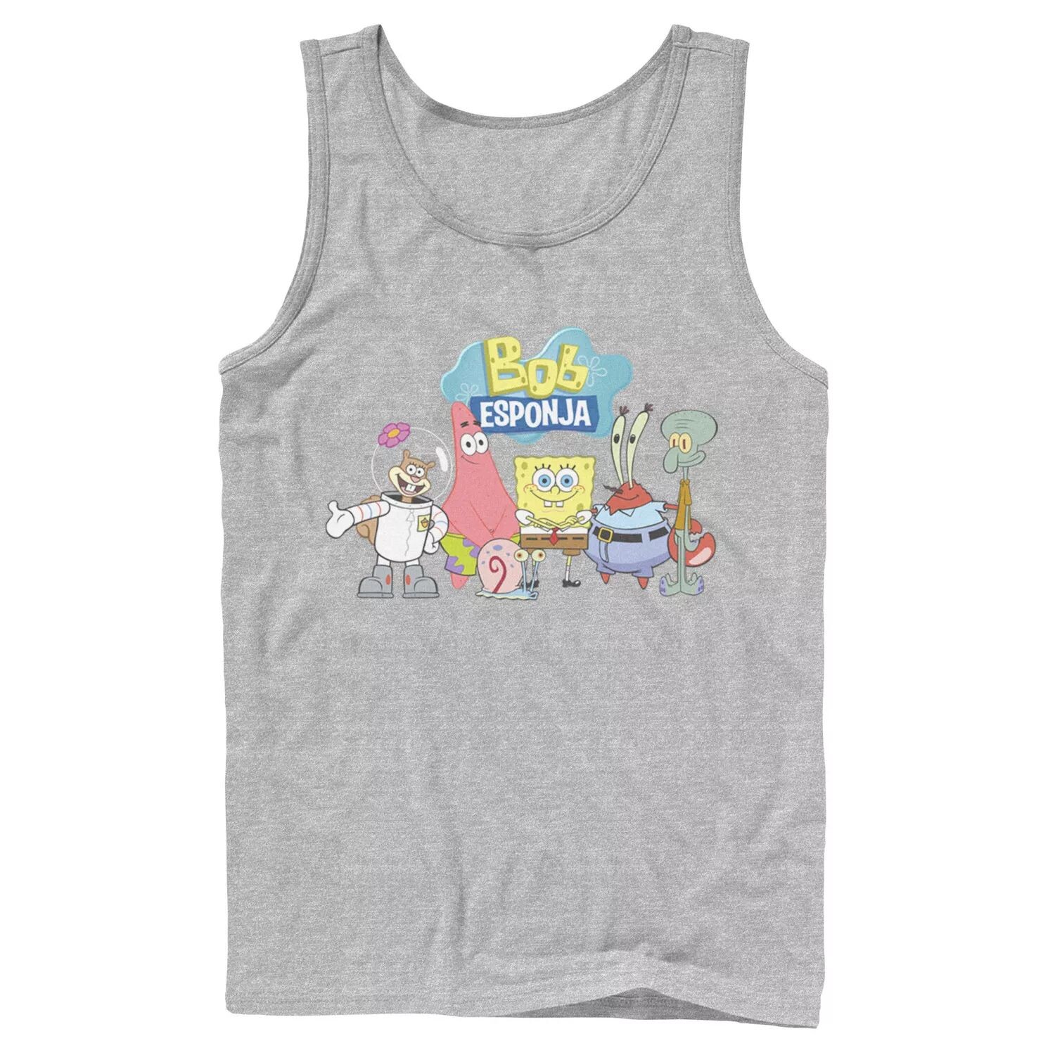 

Мужская майка с рисунком Nickelodeon SpongeBob SquarePants Bob Esponja Happy Group Shot