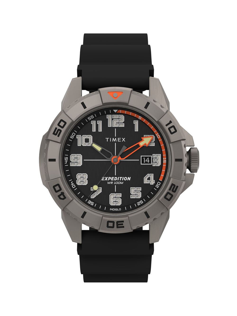 

Экспедиционные часы из латуни и силикона Timex, черный