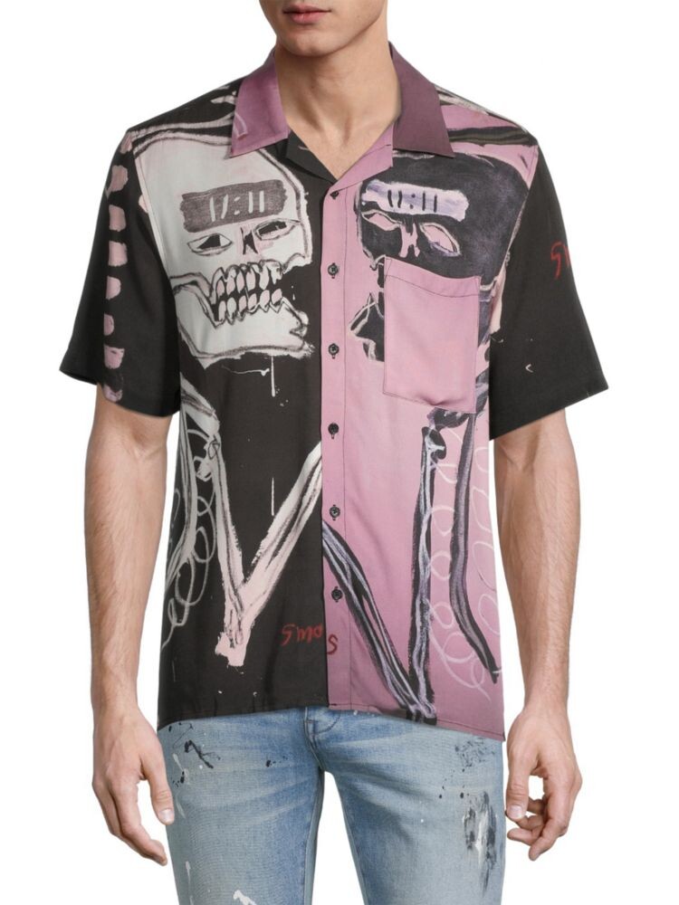 

Рубашка с графическим рисунком Pino Art Neuw Denim, цвет Black Art