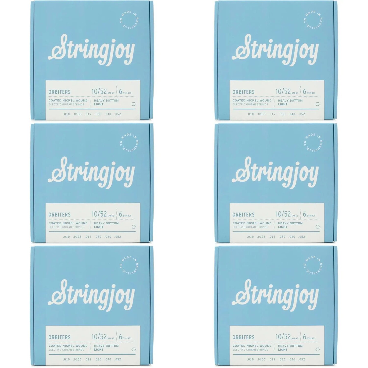 

Струны для электрогитары Stringjoy Orbiters с никелированной намоткой и тяжелым нижним слоем — легкий калибр (6 шт. в упаковке)