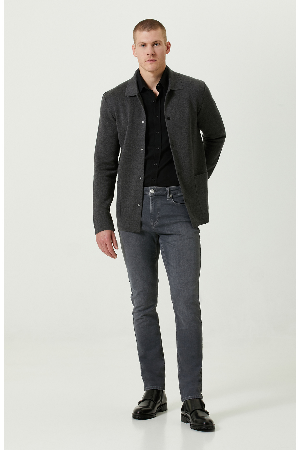 Серые джинсовые брюки с 5 карманами Network, серый