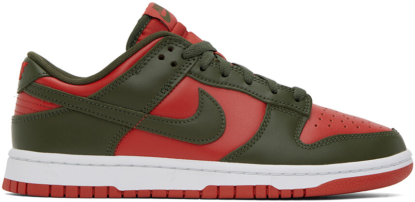 

Красно-хаки-кеды Dunk Low в стиле ретро Nike