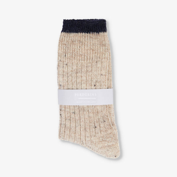 Крапчатые носки из смесовой шерсти с эластичными манжетами Peregrine, цвет skiddaw