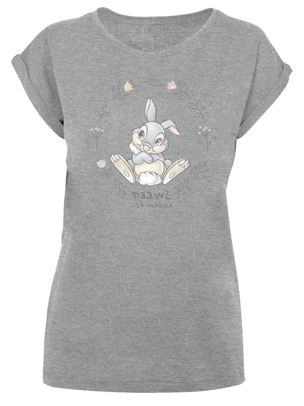Рубашка F4Nt4Stic Disney Klopfer Thumper Sweet As Can Be, светло-серый/пестрый серый