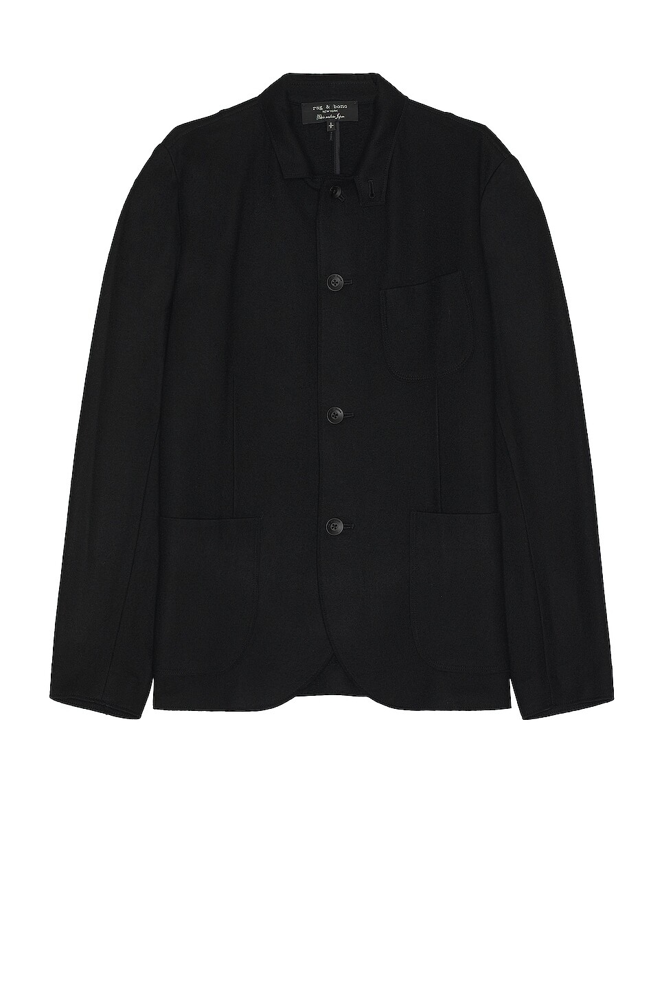

Рубашка Rag & Bone Japanese Wool Prospect Cardigan, черный
