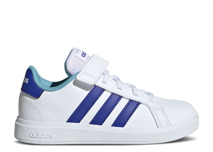 

Кроссовки adidas Grand Court Strap Little Kid, цвет White Lucid Blue