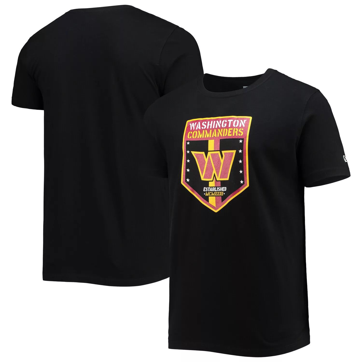 Мужская черная футболка New Era Washington Commanders Team