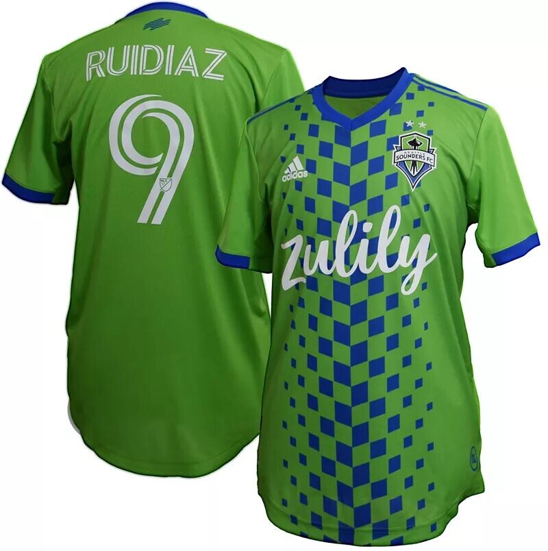 

Adidas Seattle Sounders '22 Рауль Руидиаз № 9 Первичная реплика Джерси