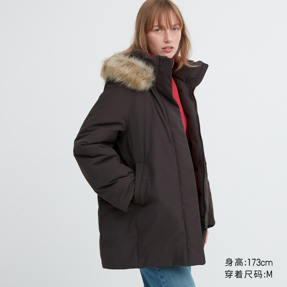 

Пальто Uniqlo Smart Warm Clothes композитное, темно-коричневый
