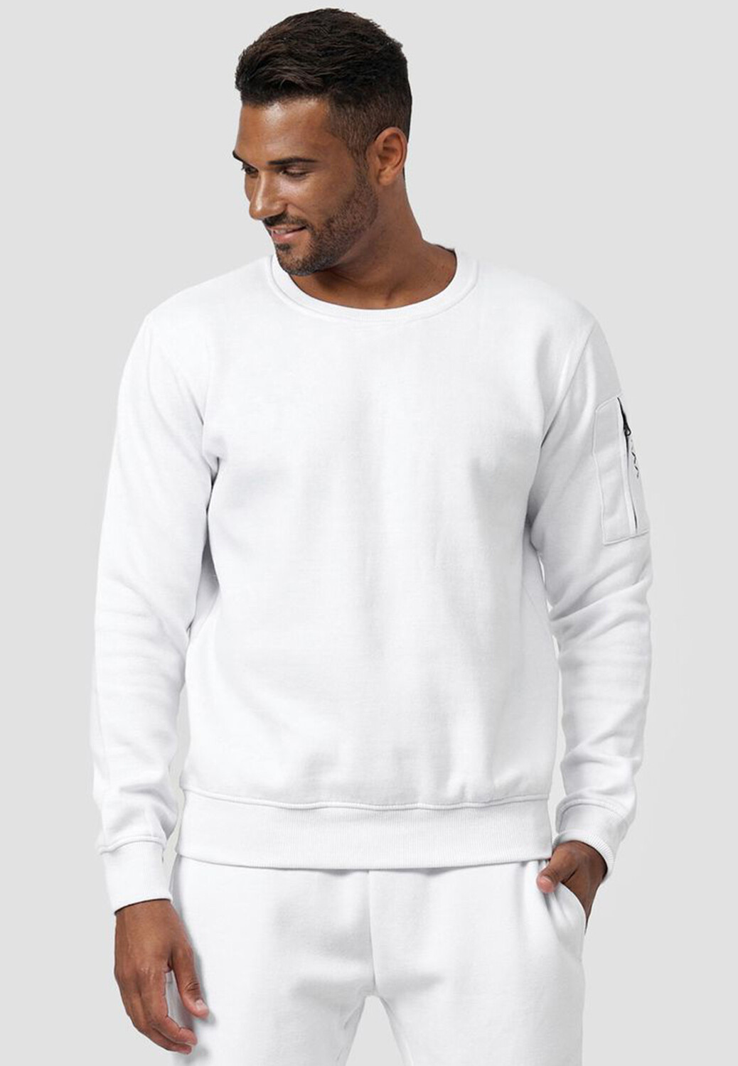 

Толстовка EGOMAXX Pullover ohne Kapuze, белый