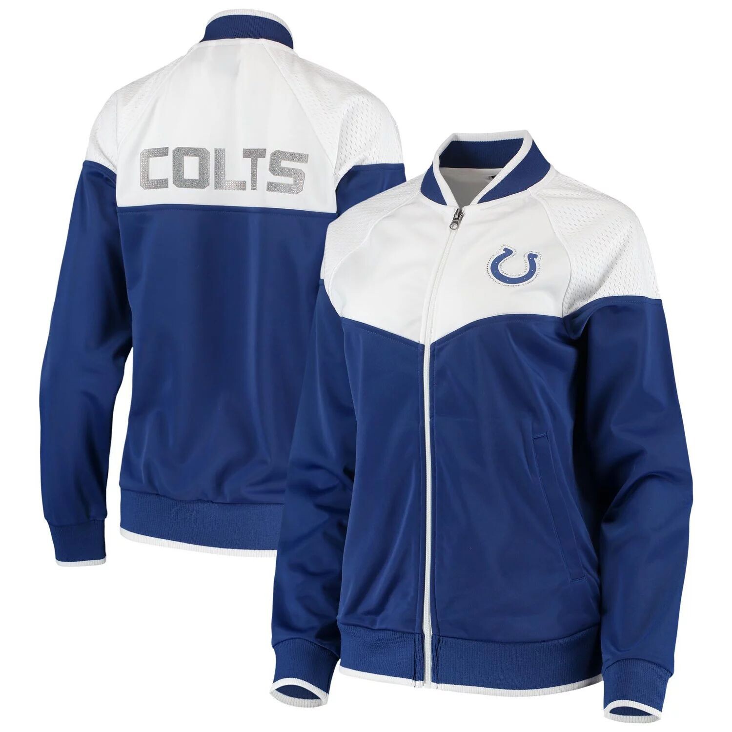 

Женская спортивная куртка реглан с молнией во всю длину G-III 4Her by Carl Banks Royal/White Indianapolis Colts Wildcard G-III