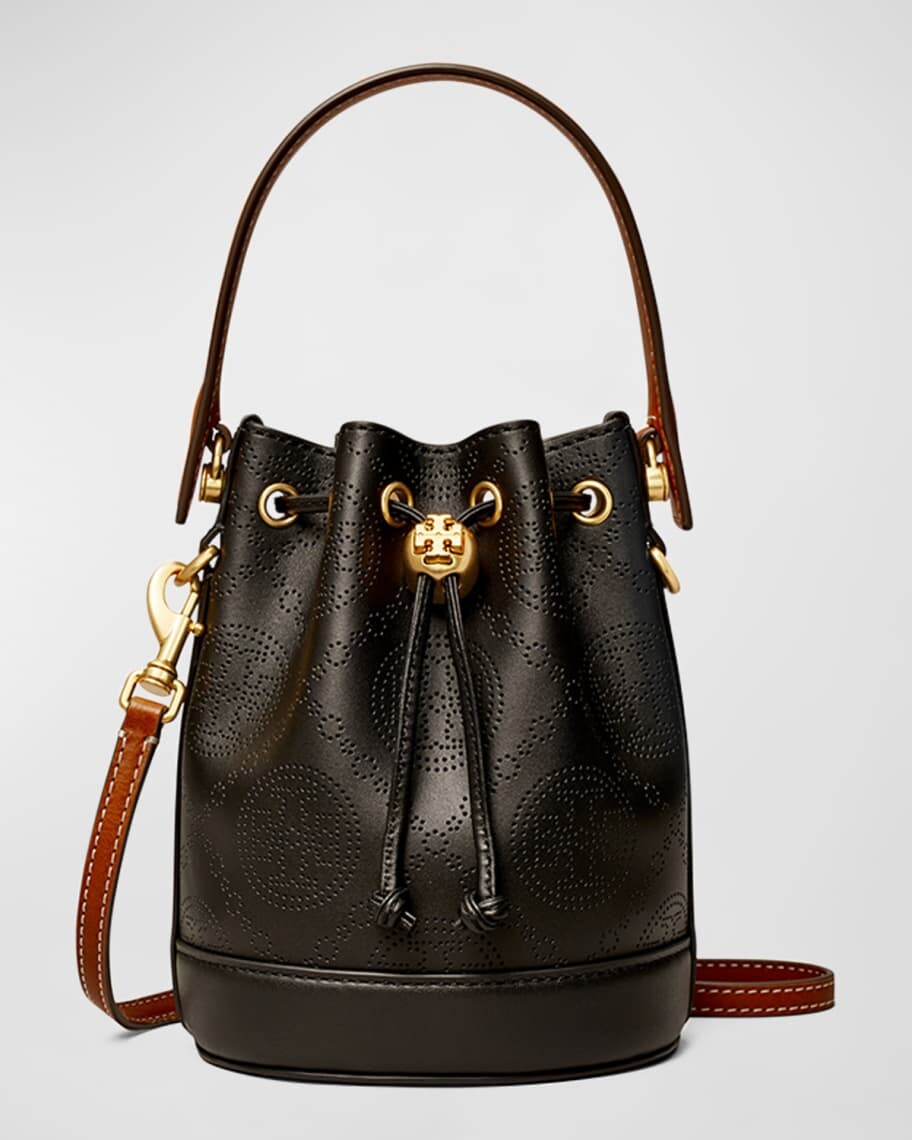 

Сумка-мешок Mini T с монограммой и перфорацией Tory Burch