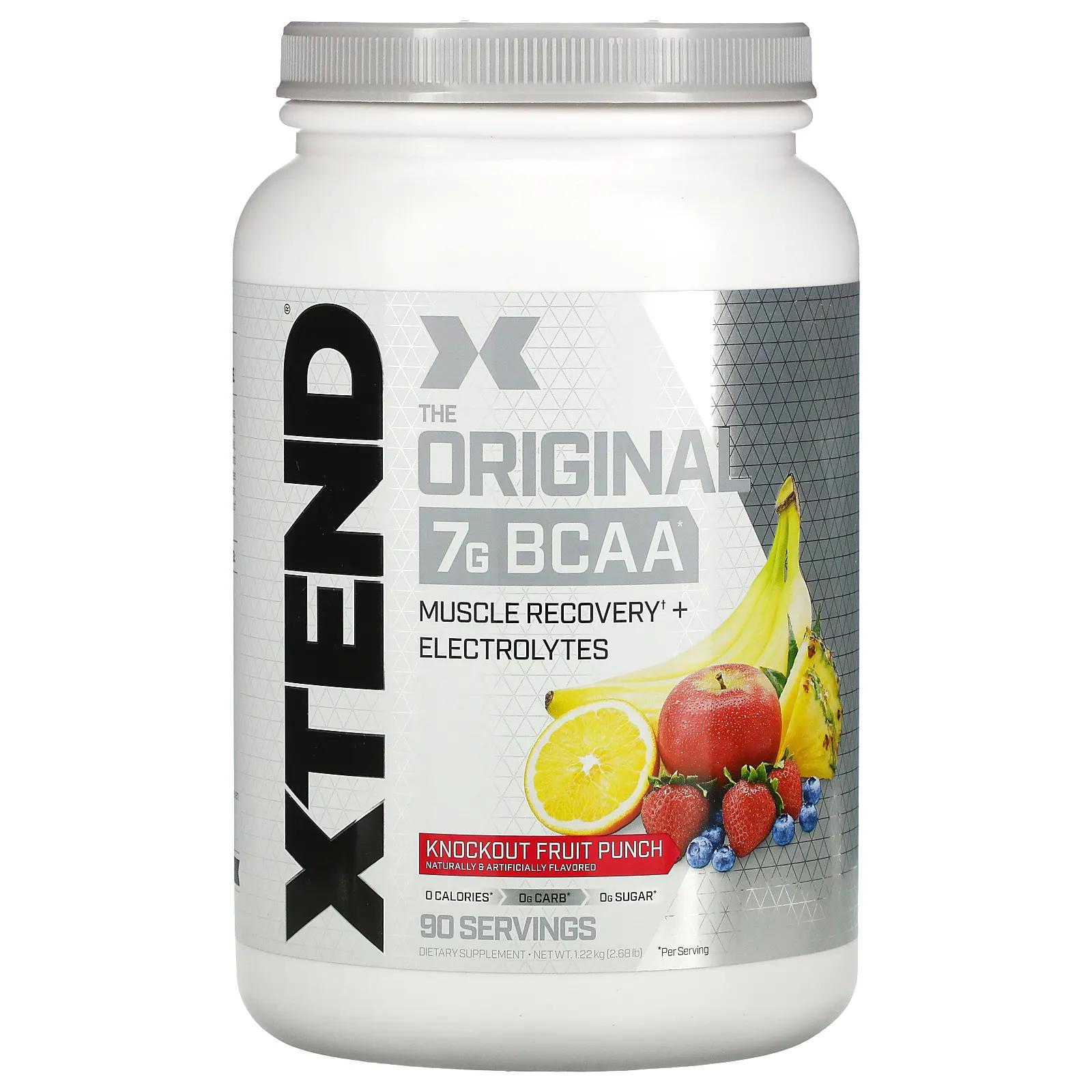 цена Xtend The Original 7 г аминокислот с разветвленными цепями со вкусом фруктового пунша 1,22 кг (2,68 фунта)