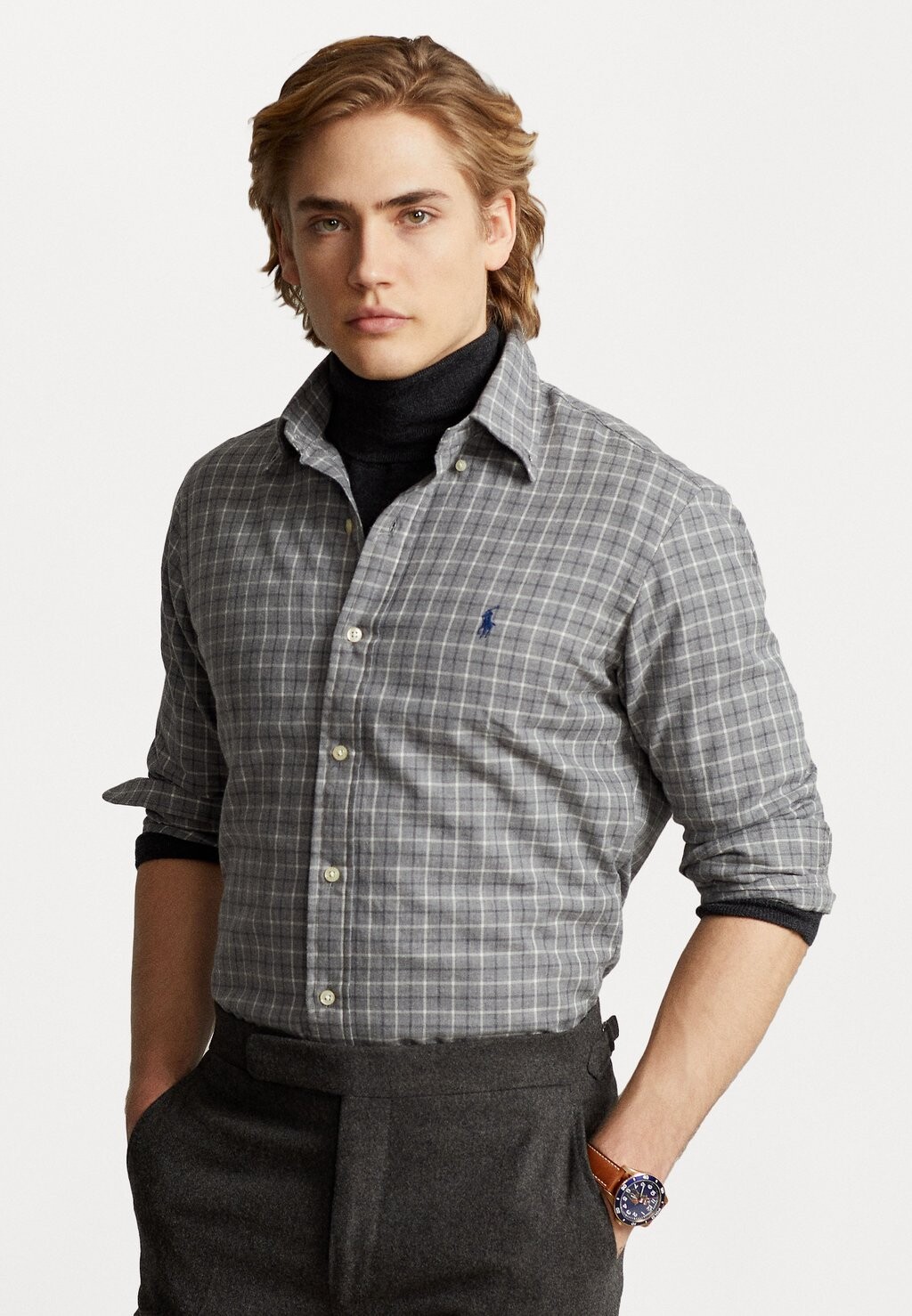 

Рубашка СПОРТИВНАЯ ФУТБОЛКА С ДЛИННЫМ РУКАВОМ Polo Ralph Lauren, серый мульти