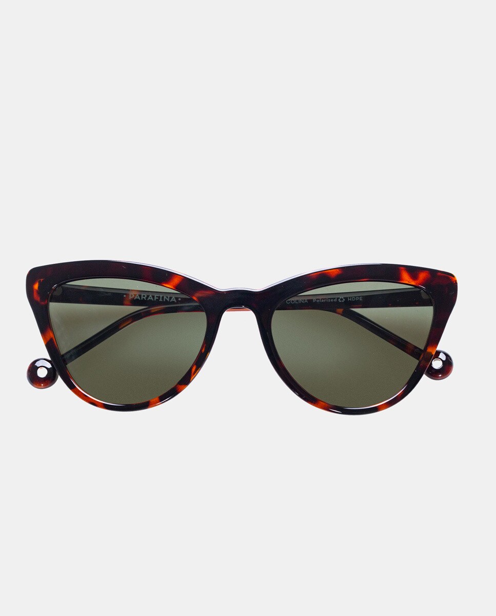 Женские солнцезащитные очки «кошачий глаз» гаванского цвета с поляризационными линзами Parafina, коричневый