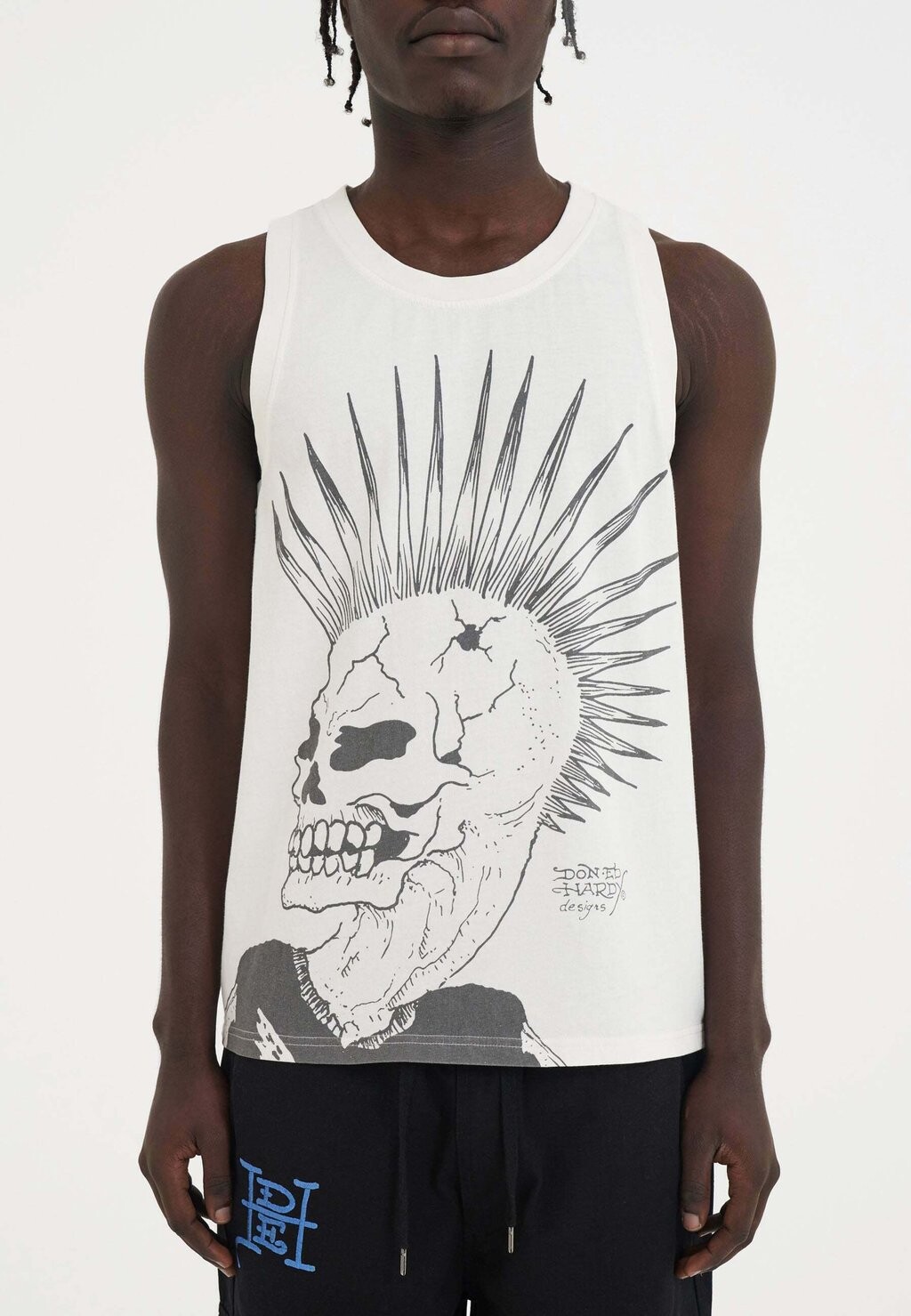 Топ PUNKS NOT DEAD TANK Ed Hardy, белый