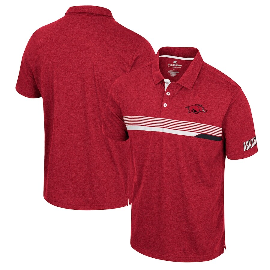 

Поло с коротким рукавом Colosseum Arkansas Razorbacks, кардинал