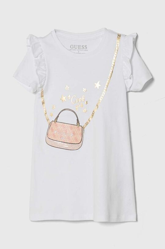

Платье из хлопка для маленькой девочки Guess, белый