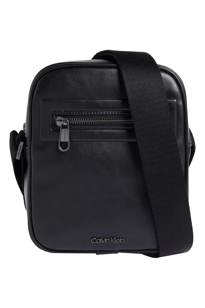 

Приподнятая сумка через плечо из экокожи Calvin Klein, черный
