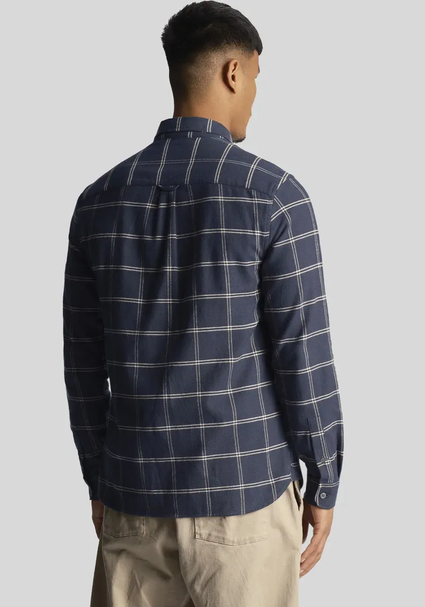 

Рубашка в клетку Lyle & Scott с длинными рукавами, синий