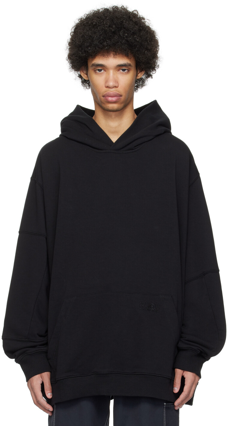 

Черный свободный худи Mm6 Maison Margiela
