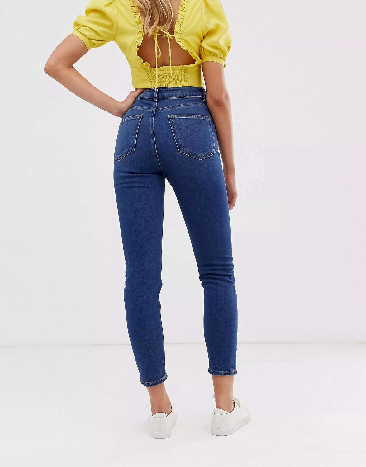 

Темные джинсы с завышенной талией Farleigh Mom ASOS - MBLUE