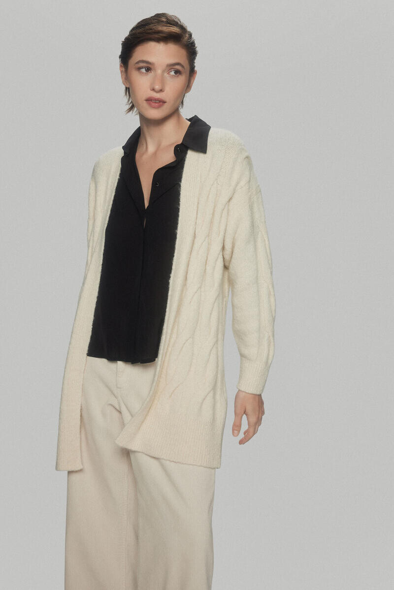 

Жакет косой вязки Pedro del Hierro, бежевый